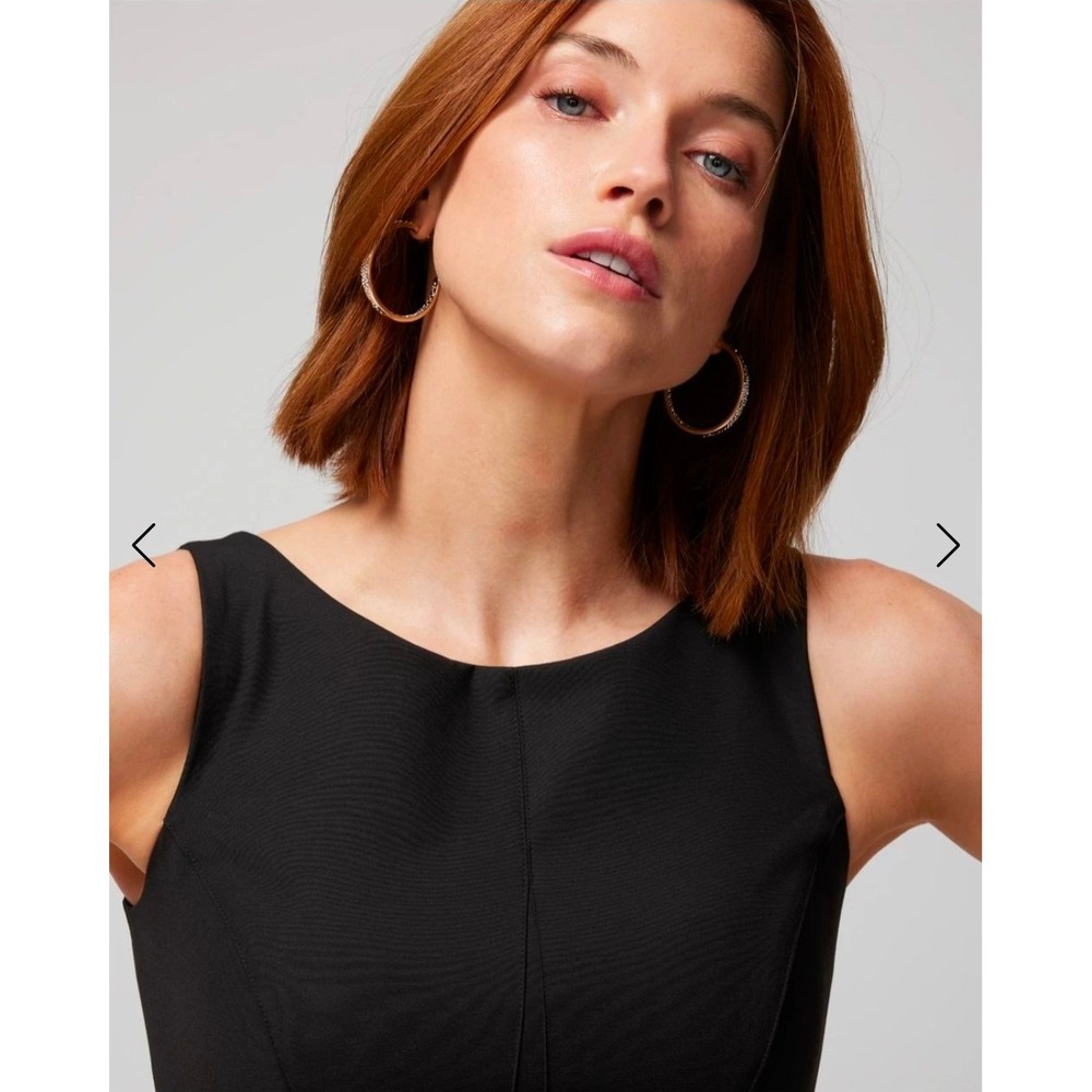 NWT White House Black Market Black Boatneck Work Sheath Dress Size 8 - Picture 4 of 14